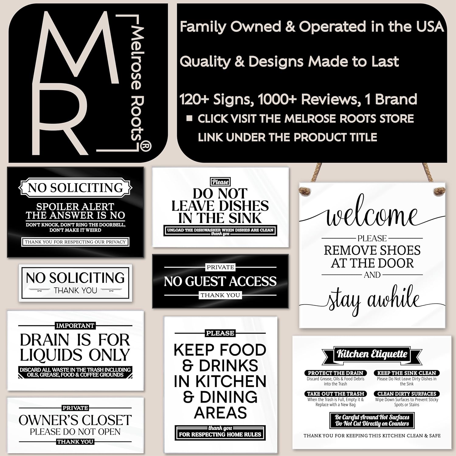Acrylic Do Not Leave Dishes in Sink Sign, 6x3.5 No Dishes in Sink Sign, Premium Wash Dishes Clean Up After Yourself Signs, Compatible with Airbnb Essentials for Hosts Kitchen Rules Signs Made in USA - Image 7