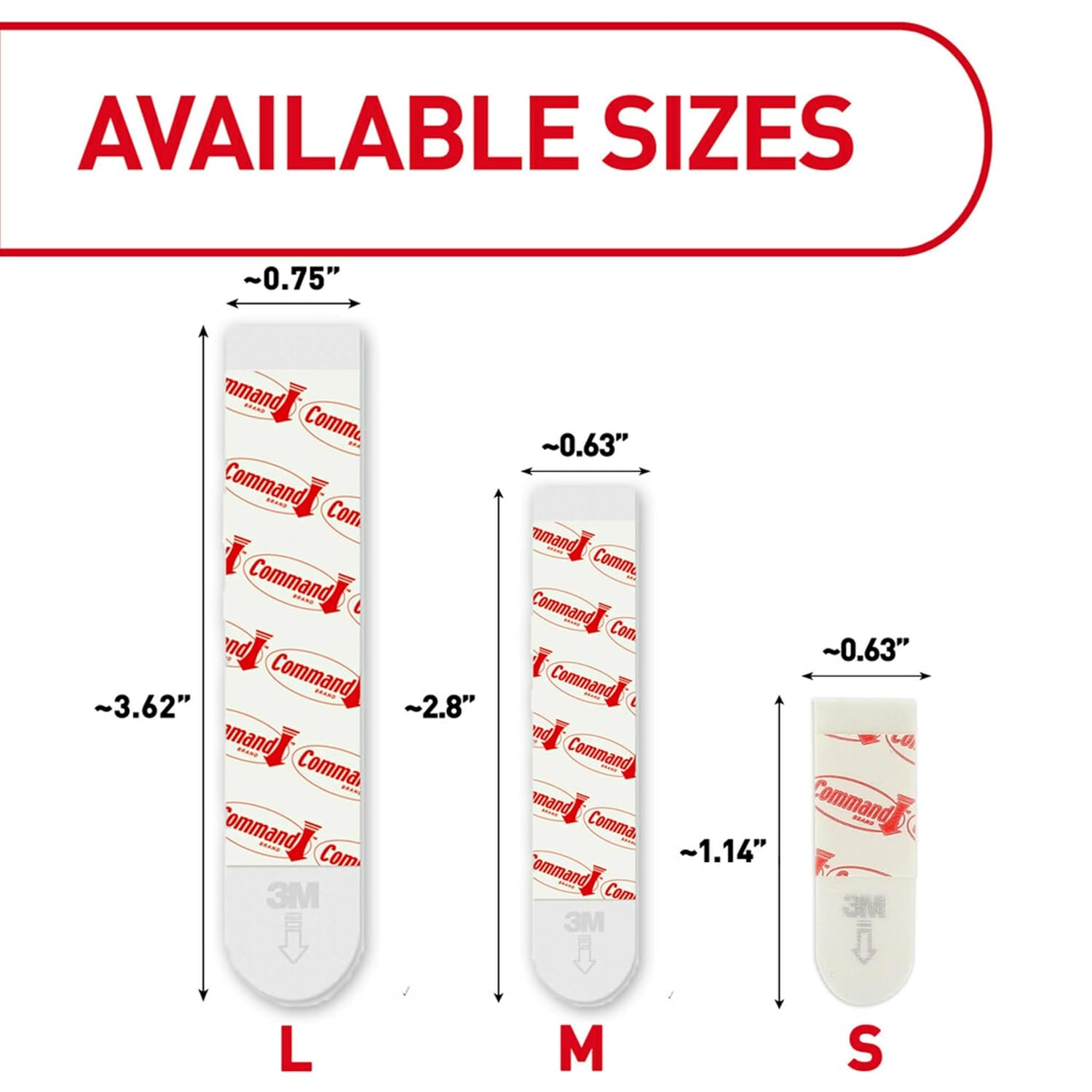 Command Indoor Medium Replacement Strips, 36 Strips, Damage-Free Wall Hanging, Re-Hang Medium Hooks for Home and Wall Decor, Holds up to 3 lb, White Adhesive - Image 9