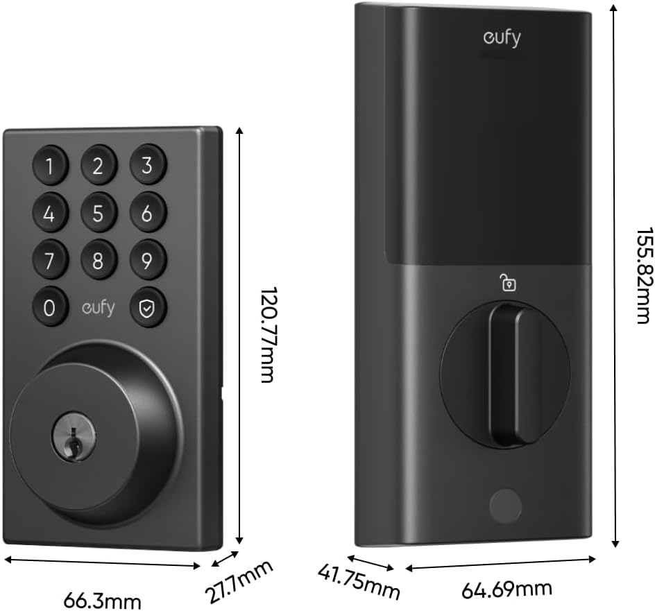 eufy Security Smart Lock C30, Keyless Entry Door Lock, Built-in WiFi Keypad Deadbolt for Front Door, No Bridge Required, Easy Installation, App Remote Control, Reliable Power, BHMA Grade 3 - Image 8