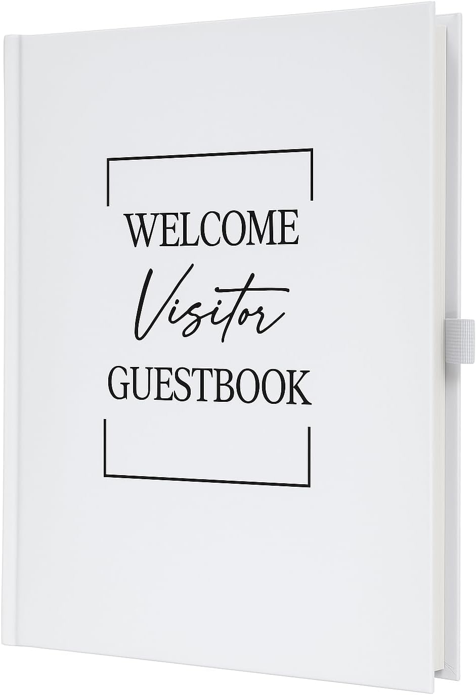Paper 'n Such Guest Book for Rental House - Vacation Home Welcome Log - Short Term Rentals, Airbnb Essentials for Hosts, Hardcover Welcome Log - 7.5x9 Off White Neutral Color