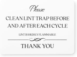 Clean Lint Trap Sign (Magnet 4.75 x...