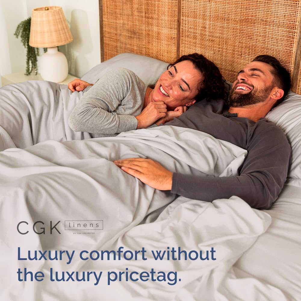 Bulk Case Pack of 20 Flat Sheets - (20) Queen Size Hotel Quality Top Flat Bed Sheets Only - Wholesale Bulk Bedding for Hotels, Spas & Airbnbs - Breathable, Cooling & Wrinkle Free - (Queen, Light Grey) - Image 8