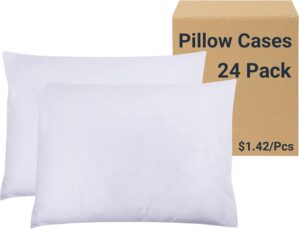 ZPECC White Pillow Cases Bulk 24 Pa...