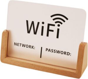 Wifi password sign for Airbnb guest...