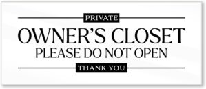 Acrylic 2.5×6 Owners Closet Si...