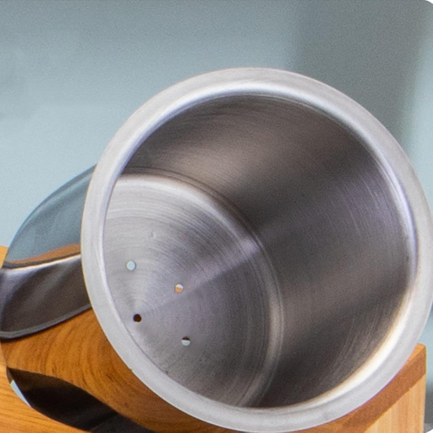 ZOOFOX 3 Pack Silverware Holder, Stainless Steel Utensil Organizer with Wood Base, Flatware Caddy for Spoons, Knives and Forks, Great for Kitchen Table, Cabinet, Pantry - Image 3