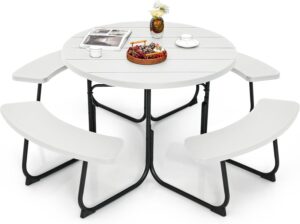 Tangkula 8 Person Picnic Table, Out...