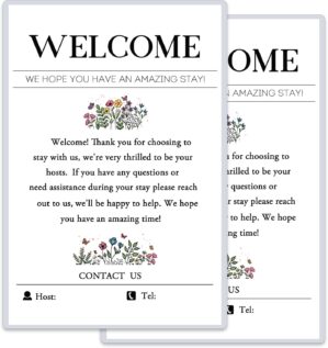2 Pack Welcome Sign for Air BnB Hos...