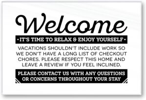 Welcome Sign Compatible with Airbnb...