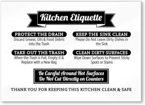 Acrylic 5×7 Kitchen Etiquette ...