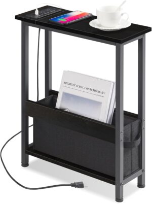 Slim Charging End Table with Storag...