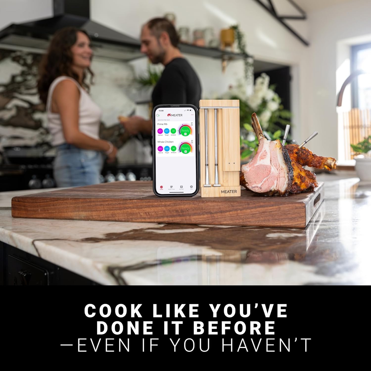 MEATER Pro Duo: Wireless Smart Meat Thermometer | 1000°F High Heat Resistance | Long Range | Dual Probes | Six Sensors | BBQ, Oven, Grill, Smoker, Air Fryer, Deep Fryer | iOS & Android App - Image 2