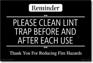 Black Please Clean Lint Trap Magnet...