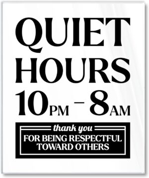 Premium Acrylic Quiet Hours Sign, 5...