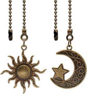 2pcs Sun and moon pull chain extens...