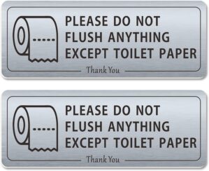 2 PACK Do Not Flush Anything Except...