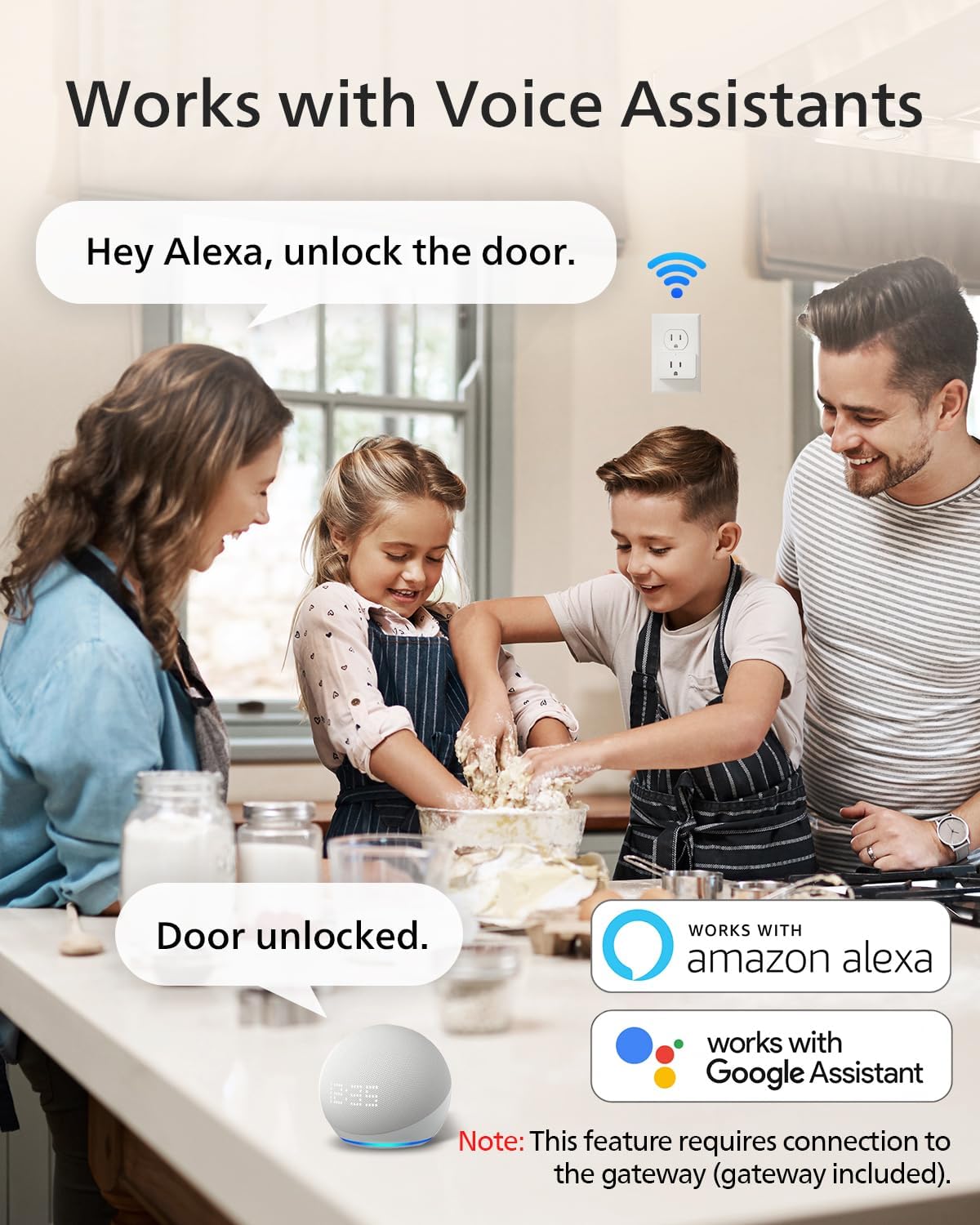 Philips Wi-Fi Smart Lock with Handle, Keyless Entry Keypad Door Lock with Handle, Front Door Deadbolt Set with WiFi Gateway, App Control, Fingerprint Unlock, PIN Code Unlock, Auto Locking - Image 4