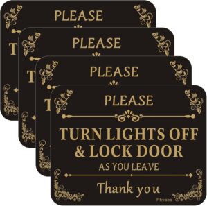 4 PCS Turn Lights off & Lock D...