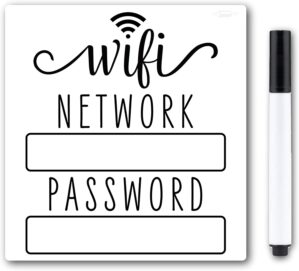 White Black WiFi Password Sign Frid...
