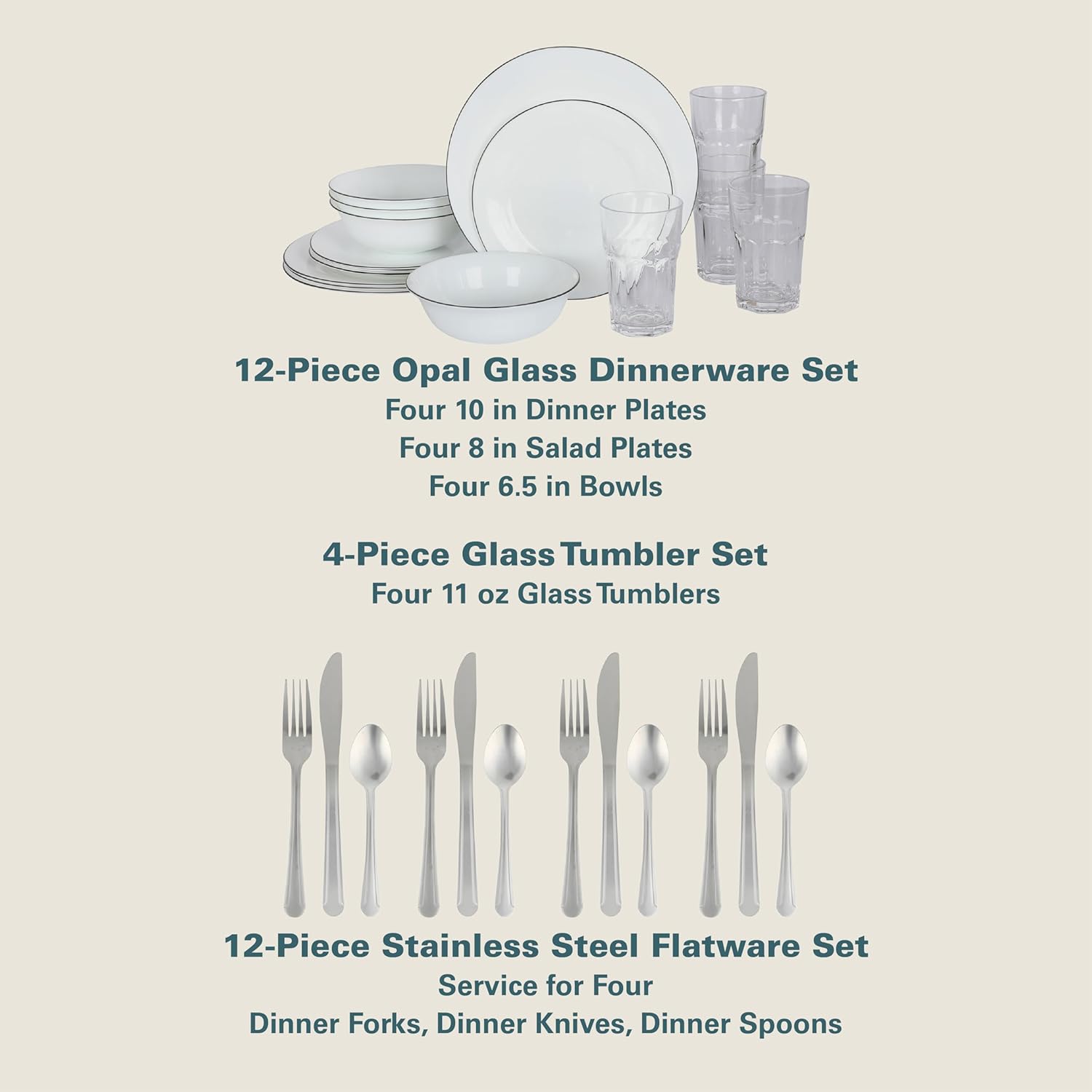 Gibson Home 74 Piece Kitchen in a Box Pots and Pans Cookware, Plates and Bowls Dinnerware, Cutlery Knife Block, Flatware Utensils, Tools & Gadgets, Storage, Glasses Set - Image 5