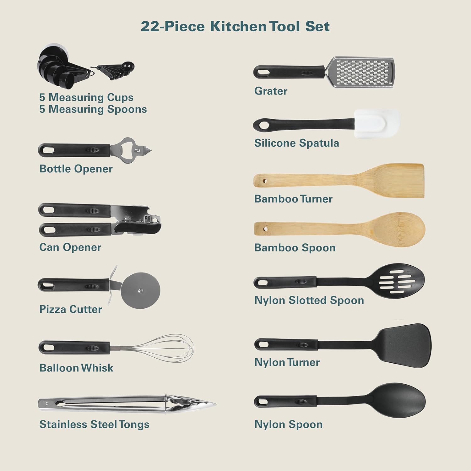 Gibson Home 74 Piece Kitchen in a Box Pots and Pans Cookware, Plates and Bowls Dinnerware, Cutlery Knife Block, Flatware Utensils, Tools & Gadgets, Storage, Glasses Set - Image 6
