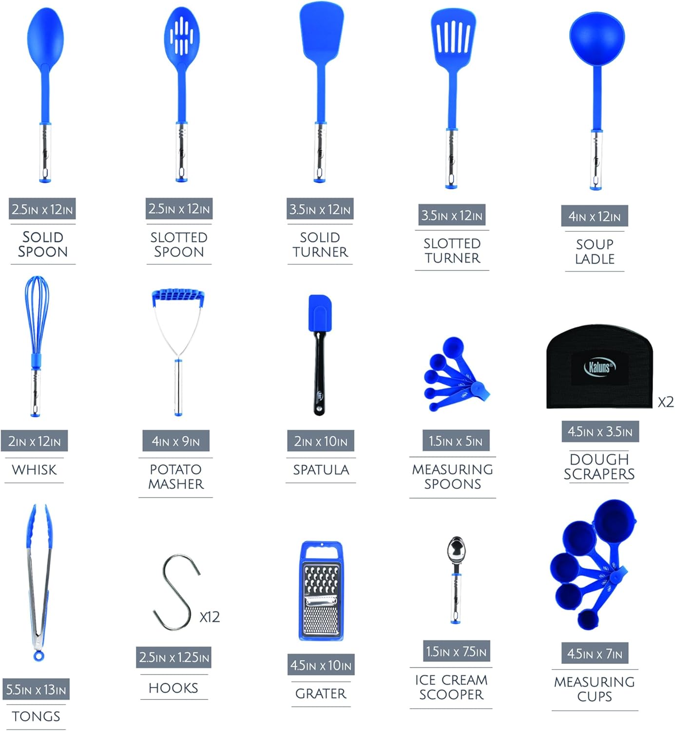 Kitchen Utensils Set 35 PCS Cooking Utensils Set, Nonstick and Heat Resistant Nylon Stainless Steel Silicone Spatula Set - Kitchen Gadgets Home Essentials Kitchen Accessories, Apartment Must Haves - Image 2