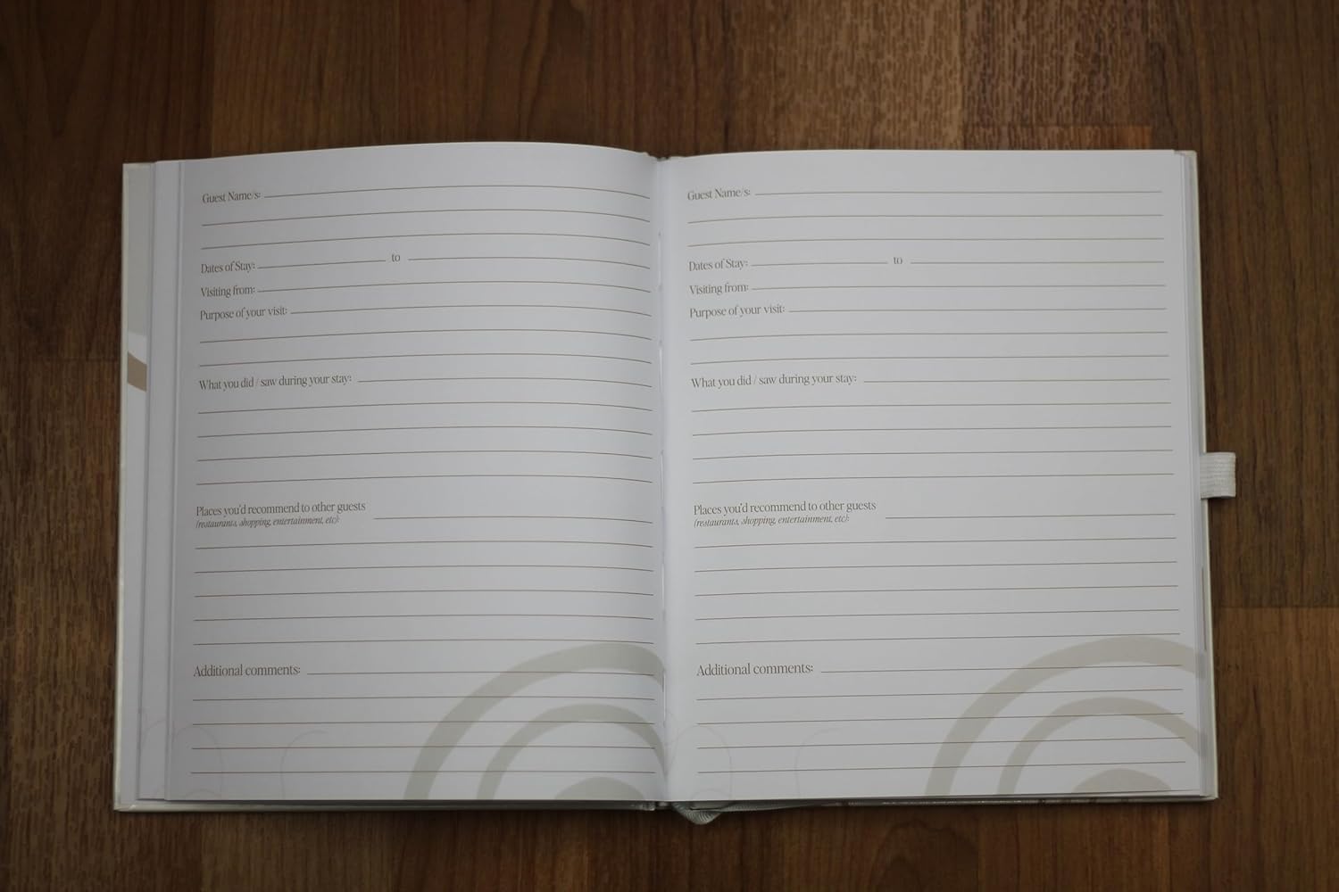 Paper 'n Such Guest Book for Rental House - Vacation Home Welcome Log - Short Term Rentals, Airbnb Essentials for Hosts, Hardcover Welcome Log - 7.5x9 Off White Neutral Color - Image 5