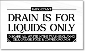Acrylic Drain Liquids Only Sign, Pr...