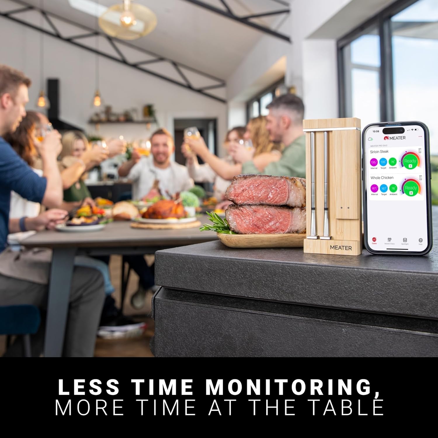 MEATER Pro Duo: Wireless Smart Meat Thermometer | 1000°F High Heat Resistance | Long Range | Dual Probes | Six Sensors | BBQ, Oven, Grill, Smoker, Air Fryer, Deep Fryer | iOS & Android App - Image 7