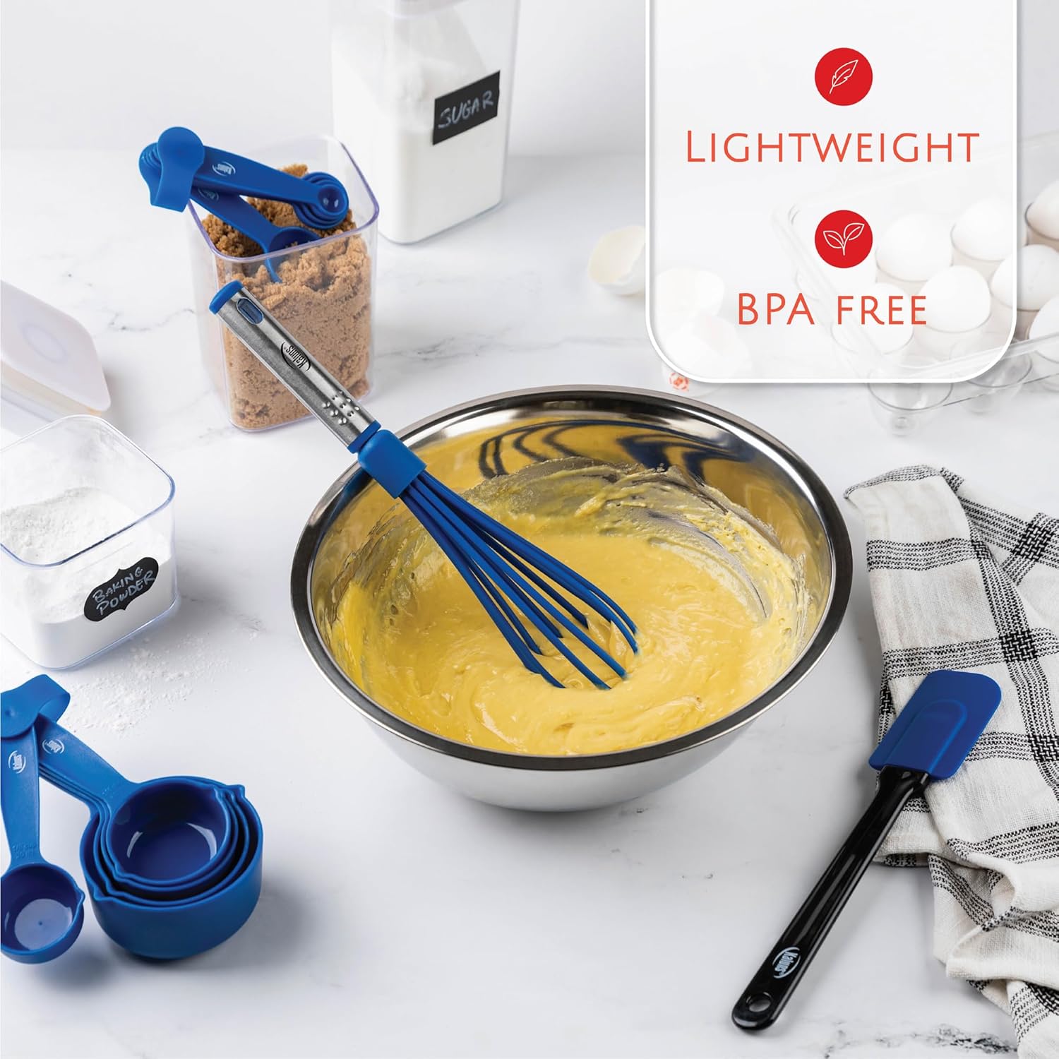 Kitchen Utensils Set 35 PCS Cooking Utensils Set, Nonstick and Heat Resistant Nylon Stainless Steel Silicone Spatula Set - Kitchen Gadgets Home Essentials Kitchen Accessories, Apartment Must Haves - Image 6