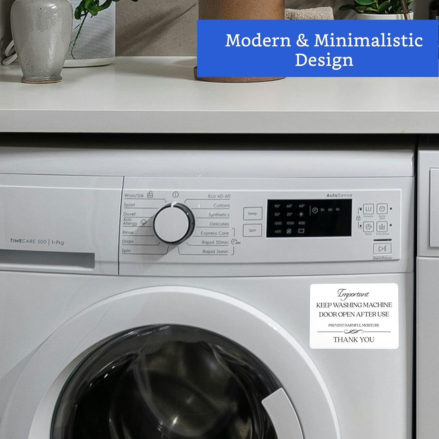 Keep Washing Machine Door Open After Use Sign (Magnet 4.75 x 3.5 in) - Airbnb Essentials for Hosts Signs - Vrbo Essentials for Hosts - Airbnb, Vrbo and Short-Term Rental Sign - Image 7