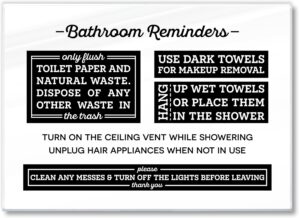 Acrylic 5×7 Bathroom Rules Sig...