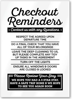 Acrylic Checkout Reminders Sign Com...