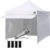Eurmax USA 10 x 10 Pop up Canopy Commercial Tent Outdoor Party Canopies with 4 Removable Zippered Sidewalls and Roller Bag Bonus 4 Canopy Sand Bags & 24 Squre Ft Extended Awning(White)
