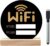 WiFi Sign for Home Air bnb Essentials for Hosts Round Acrylic Wifi Sign for Guests Business Home Restaurant Office Decor Signage Gift Wooden Base Wifi Password Sign for Air bnb Hosts Beach House