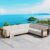 L Shaped Patio Furniture,Outdoor Rattan Wicker Sectional Sofa with 10”Ultra-Thick Cushions,All Weather Patio Conversation Set for Lawn Garden Backyard,Beige