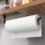 Paper Towel Holder – Self-Adhesive or Drilling, Matte Black, Upgraded Aluminum Kitchen Roll Dispenser Under Cabinet, Lighter but Stronger Than Stainless Steel!