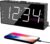 PPLEE Alarm Clock for Bedroom, 2 Alarms Loud LED Big Display Plug in Simple Basic Digital Clock with USB Charging Port, Adjustable Volume, Dimmable, Snooze for Deep Sleepers Kids Elderly Home Office