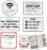 5 Essential AirBnB Signs For Hosts | Wifi Password Sign For Home Guests, No Smoking, Do Not Flush For Bathroom Toilet, Turn Off Lights & AC, Air Bnb Vacation Rental Review Request Fridge Magnet