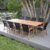 Amazonia Franklin 11-Piece Rectangular Extendable Patio Dining Set | Teak Finish and Weather-Net Technology | Ideal for Outdoors and Indoors